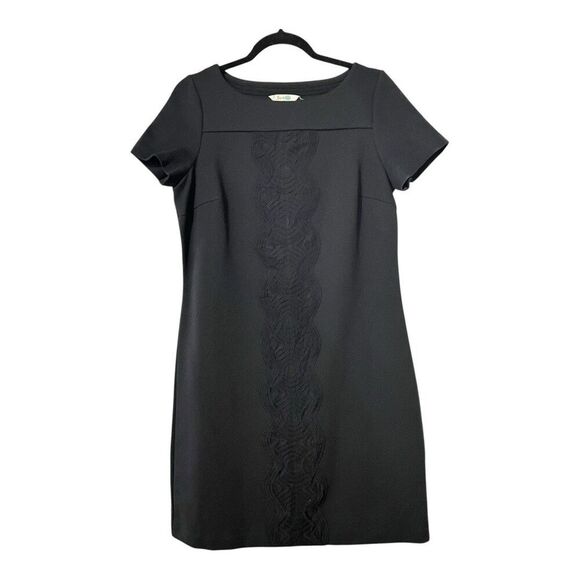 Boden Dresses & Skirts - Boden Womens Size 8 Black Short Sleeve Career Embroidered Dress